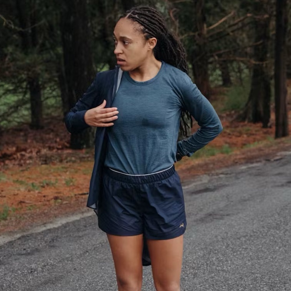Tracksmith Rain Shorts 2-in-1 Navy Running Shorts